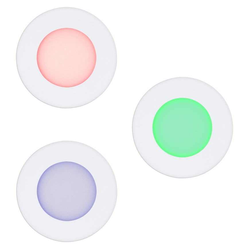 Eglo - Lot de 3 spots encastrables LED RGB dimmables FUEVA-C 1xLED/3W/230V Ø 8,5 cm