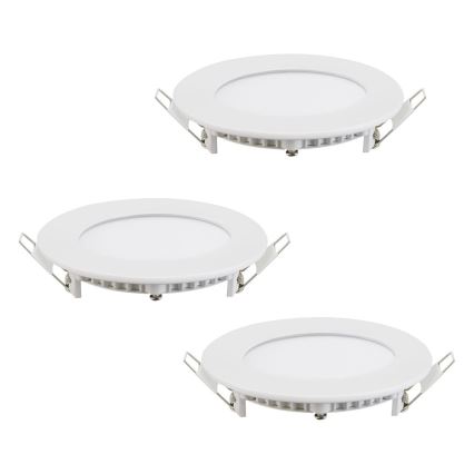 Eglo - Set van 3 dimbare RGB LED-inbouwspots FUEVA-C LED/3W/230V Ø 8,5 cm