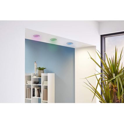 Eglo - Set van 3 dimbare RGB-LED inbouwspots FUEVA-C 1xLED/3W/230V Ø 8,5 cm