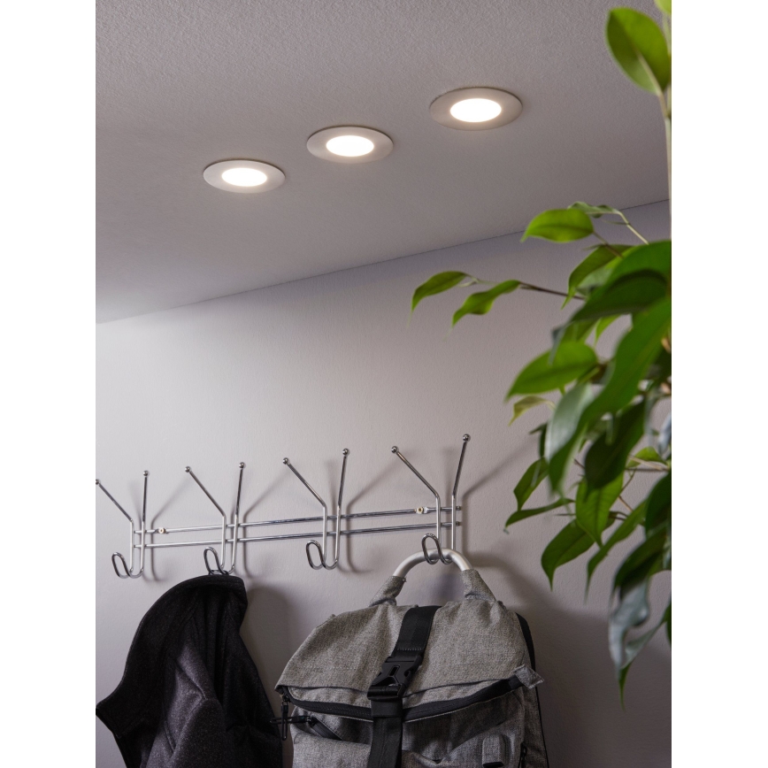 Eglo - Set van 3 dimbare RGB LED-inbouwspots FUEVA-C LED/3W/230V Ø 8,5 cm