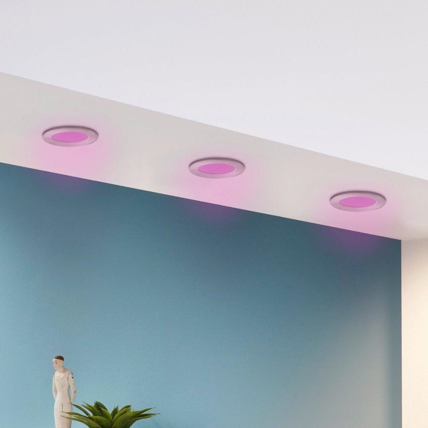 Eglo - Set van 3 dimbare RGB LED-inbouwspots FUEVA-C LED/3W/230V Ø 8,5 cm