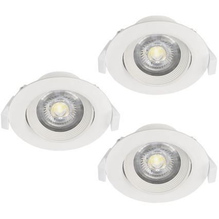 Eglo - PACK 3xLuminaire encastrable SARTIANO 1xLED/5W/230V