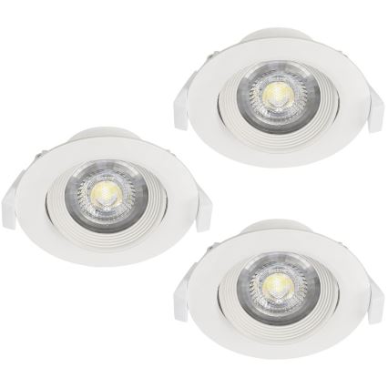 Eglo - Set van 3 inbouwspots SARTIANO LED/5W/230V