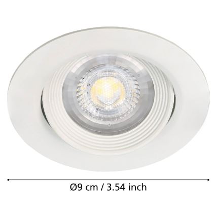 Eglo - Set van 3 inbouwspots SARTIANO LED/5W/230V