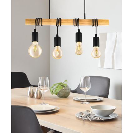 Eglo - Hanglamp aan koord TOWNSHEND 4xE27/60W/230V