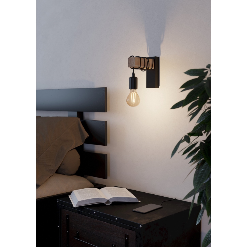 Eglo - Applique murale TOWNSHEND 1xE27/10W/230V