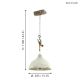 Eglo 33032 - Hanglamp aan ketting REDDITCH 1xE27/60W/230V witte patina