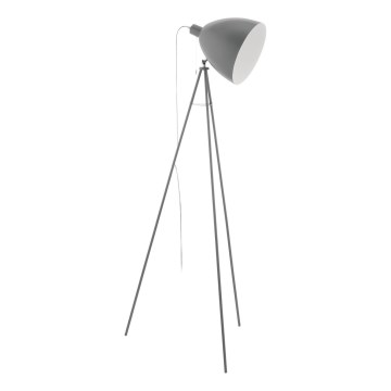 Eglo 33095 - Vloerlamp DUNDEE 1xE27/60W/230V grijs