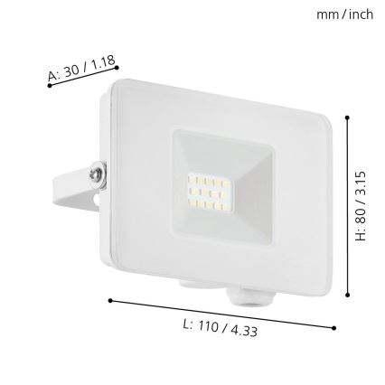 Eglo - Projecteur LED LED/10W/230V IP65