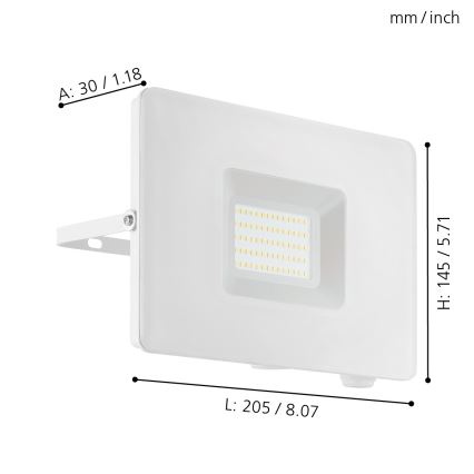 Eglo - Projecteur LED LED/50W/230V IP65
