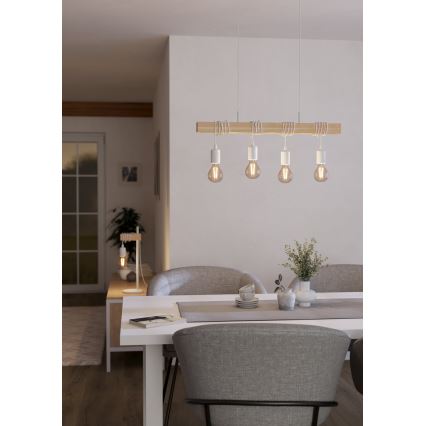 Eglo - Hanglamp aan koord TOWNSHEND 4xE27/60W/230V