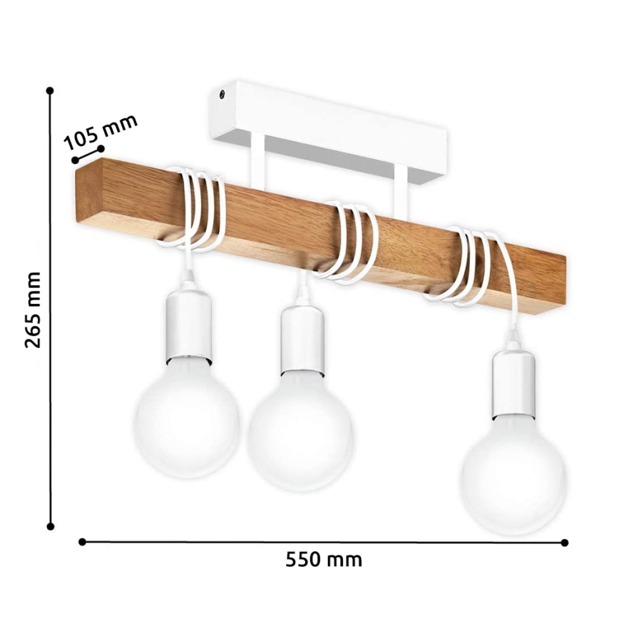 Eglo - Plafondlamp TOWNSHEND 3xE27/60W/230V