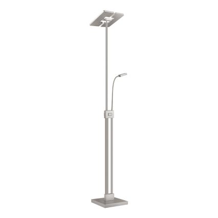 Eglo 33182 - Lampadaire à intensité variable SOLANO 1xLED/26W/230V +1xLED/3,2W 3000K chrome mat