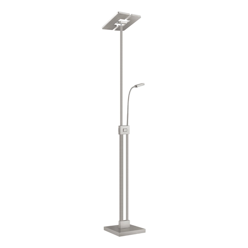 Eglo 33182 - Lampadaire à intensité variable SOLANO 1xLED/26W/230V +1xLED/3,2W 3000K chrome mat