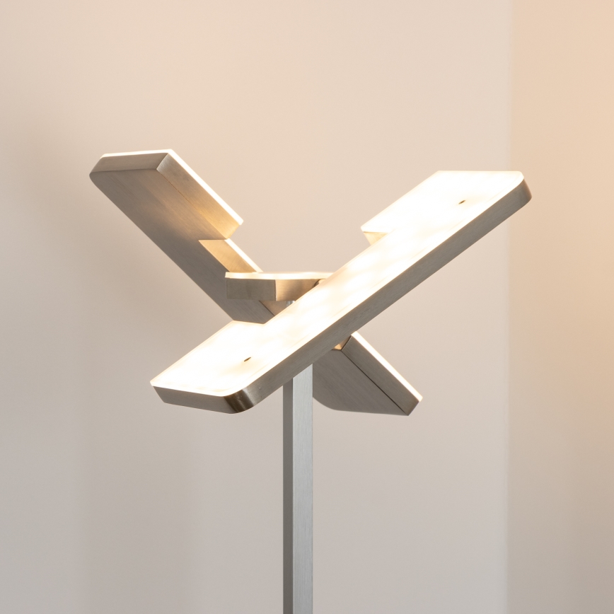 Eglo 33182 - Lampadaire à intensité variable SOLANO 1xLED/26W/230V +1xLED/3,2W 3000K chrome mat