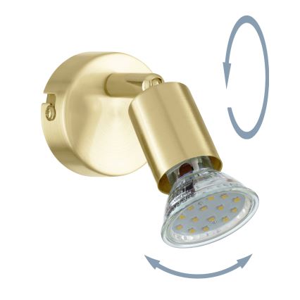 Eglo - LED Wandspot 1xGU10/2,8W/230V 3000K goud