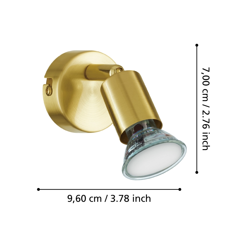 Eglo - LED Wandspot 1xGU10/2,8W/230V 3000K goud