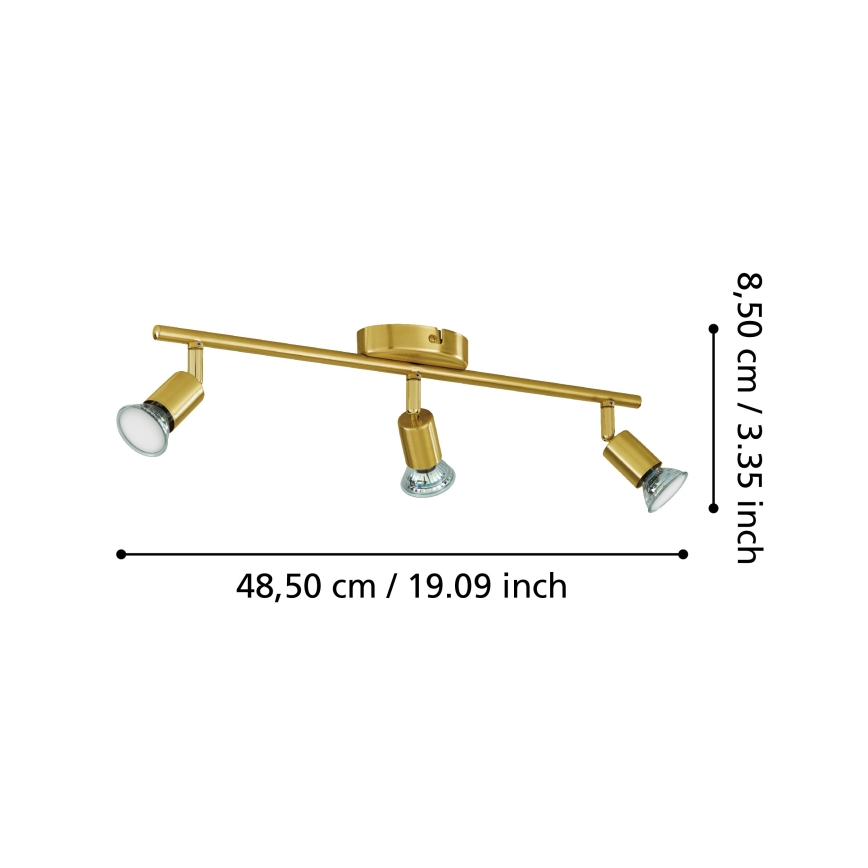 Eglo - Spot LED 3xGU10/2,8W/230V 3000K doré