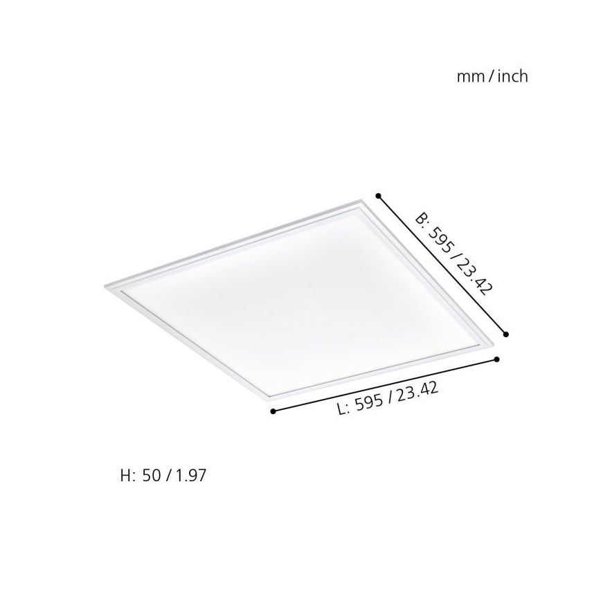 Eglo 33204 - Luminaire RGBW à intensité variable SALOBRENA-C LED/34W/230V 2700-6500K + télécommande