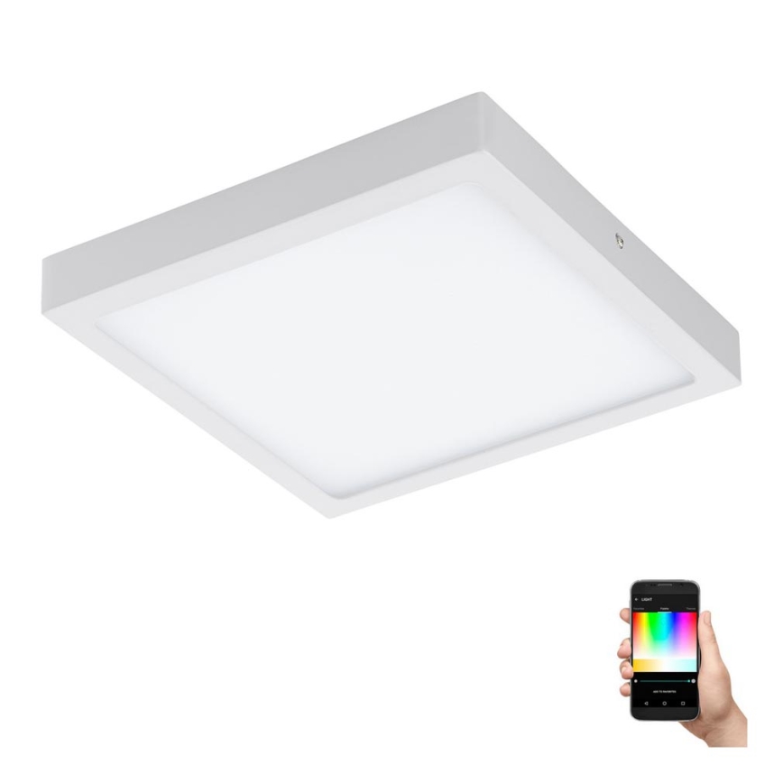 Eglo 33209 - Plafonnier LED RGBW dimmable FUEVA-C LED/21W/230V 2700-6500K 30x30 cm blanc