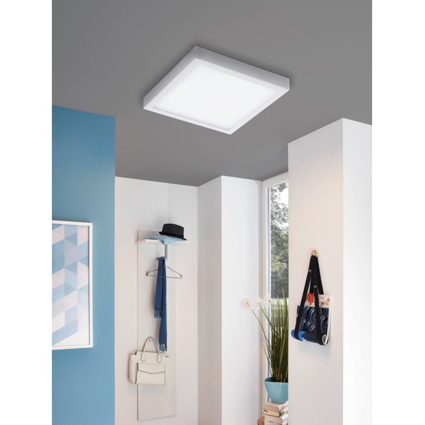 Eglo 33209 - Plafonnier LED RGBW dimmable FUEVA-C LED/21W/230V 2700-6500K 30x30 cm blanc