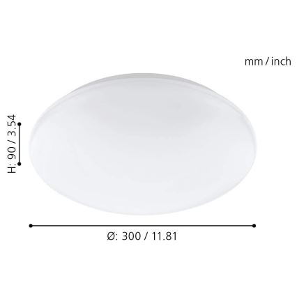 Eglo 33219 - Dimbare RGBW-LED plafondlamp GIRON-C LED/17W/230V Ø30 cm wit