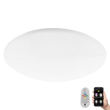 Eglo 33221 - Plafonnier RGBW à intensité variable TOTARI LED/34W/230V + télécommande