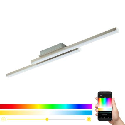 Eglo 33229 - LED RGBW dimbare opbouwplafonnière FRAIOLI-C LED/34W/230V 2700-6500K mat chroom
