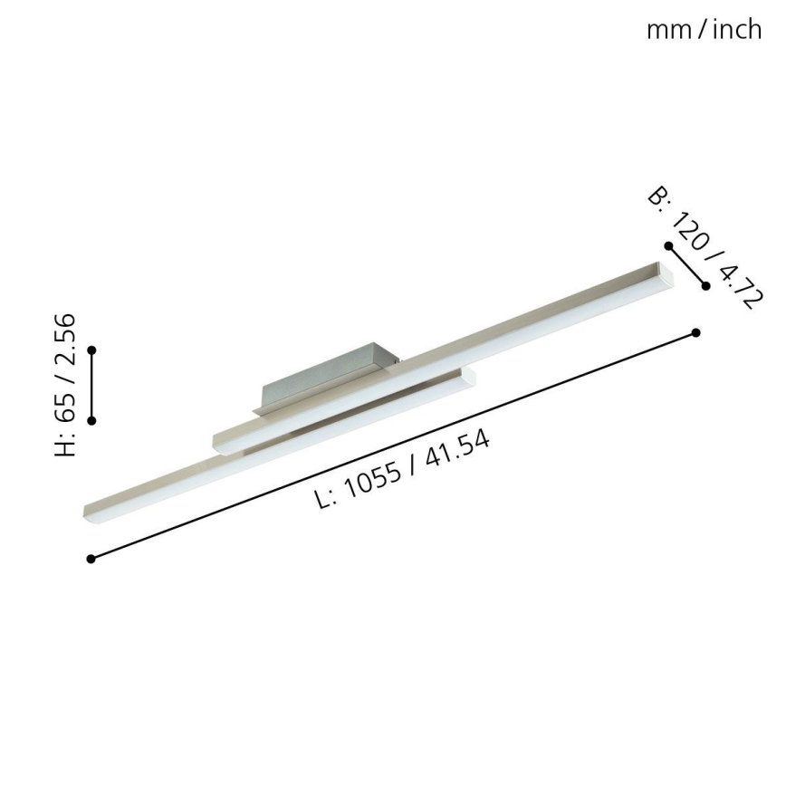 Eglo 33229 - Plafonnier LED RGBW dimmable à montage en surface FRAIOLI-C LED/34W/230V 2700-6500K chrome mat