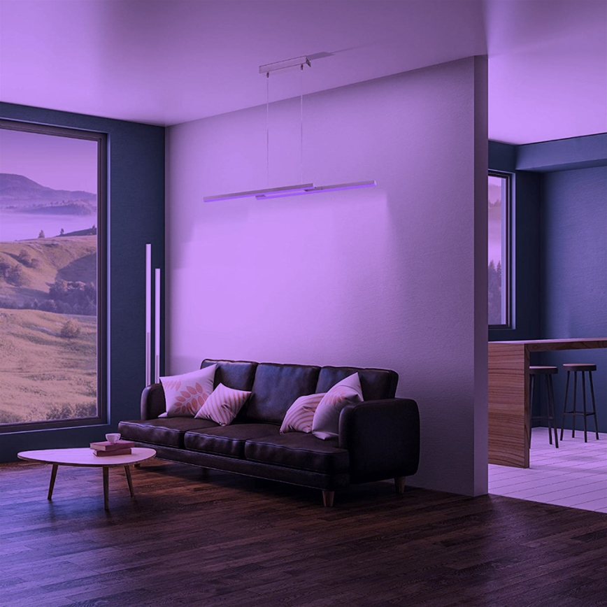 Eglo 33232 - LED RGBW dimbare hanglamp met kabel FRAIOLI-C 2xLED/17W/230V mat chroom