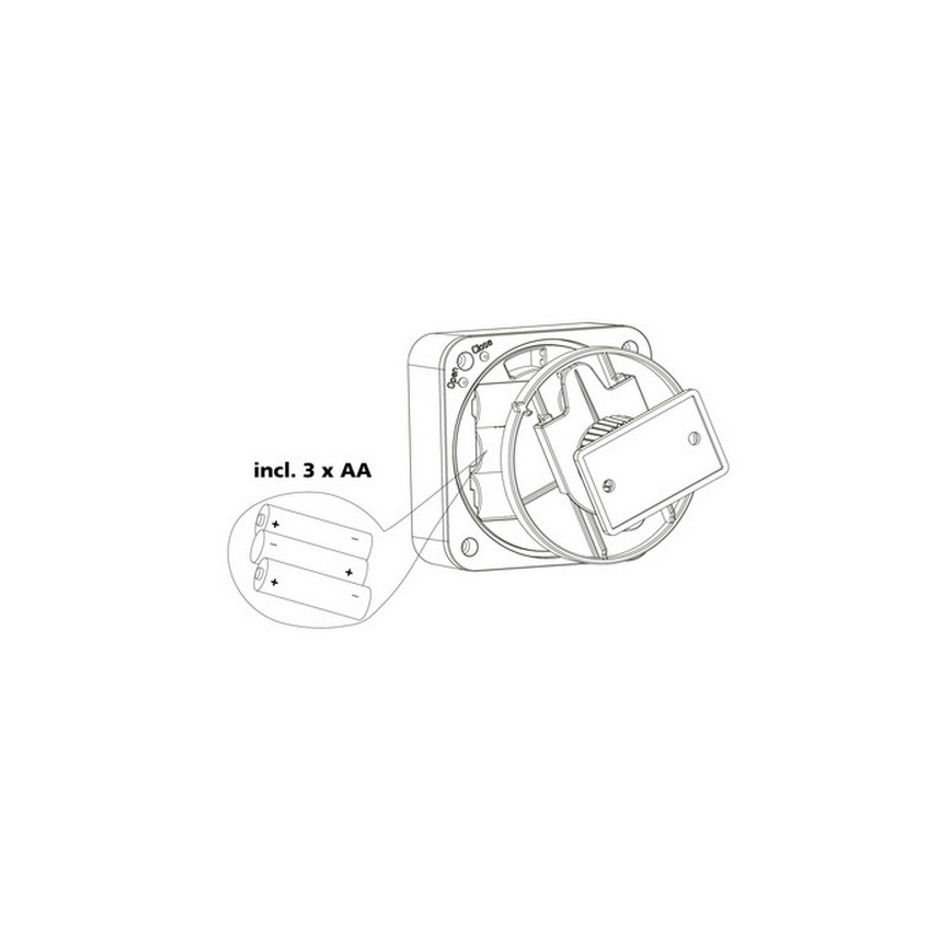 Eglo 33236 - Détecteur de mouvement extérieur CONNECT SENSOR 3xAA 12 m blanc IP44