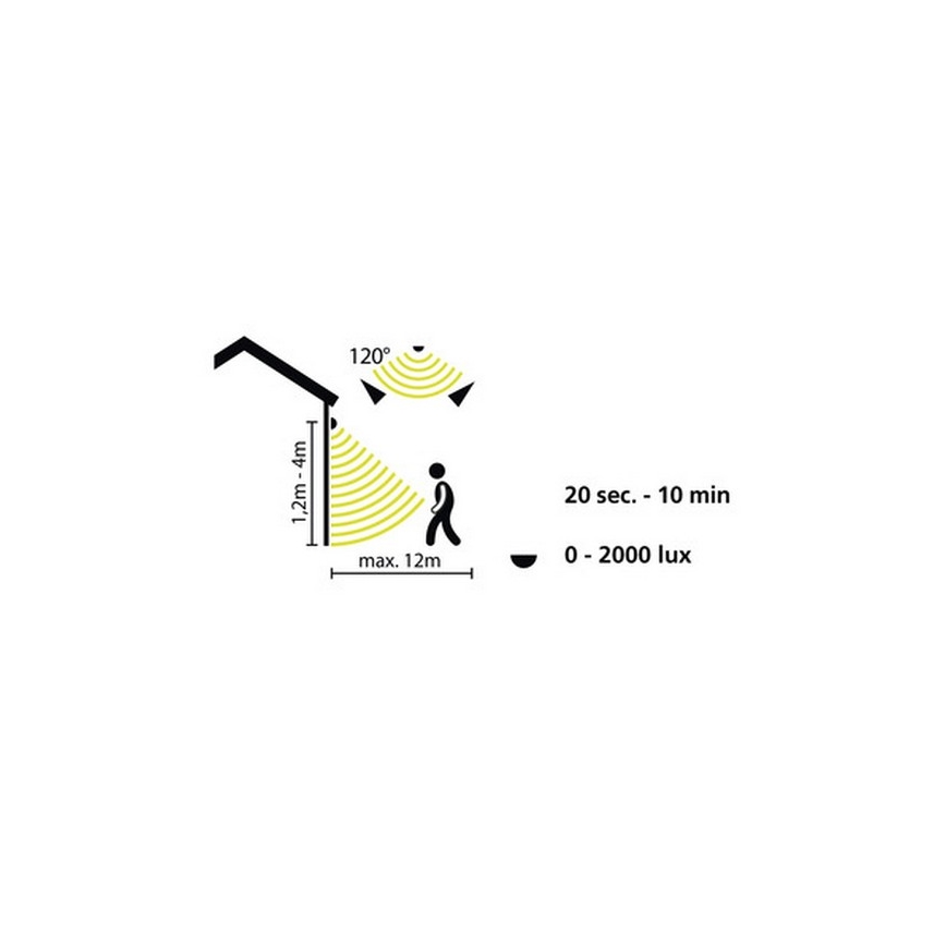 Eglo 33236 - Détecteur de mouvement extérieur CONNECT SENSOR 3xAA 12 m blanc IP44