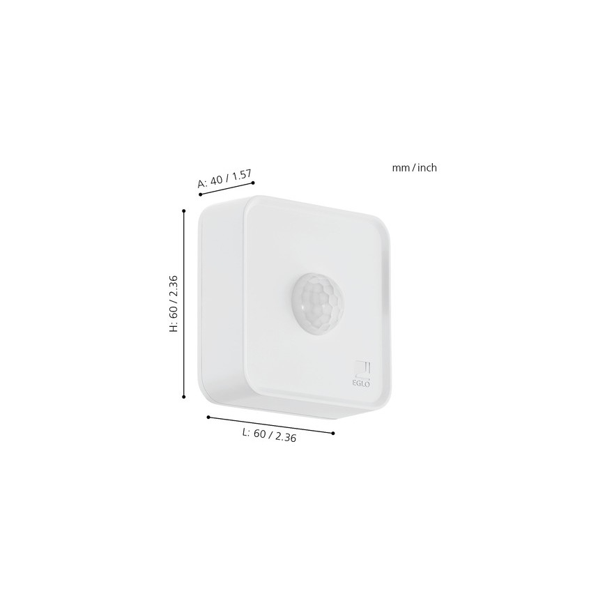 Eglo 33236 - Détecteur de mouvement extérieur CONNECT SENSOR 3xAA 12 m blanc IP44