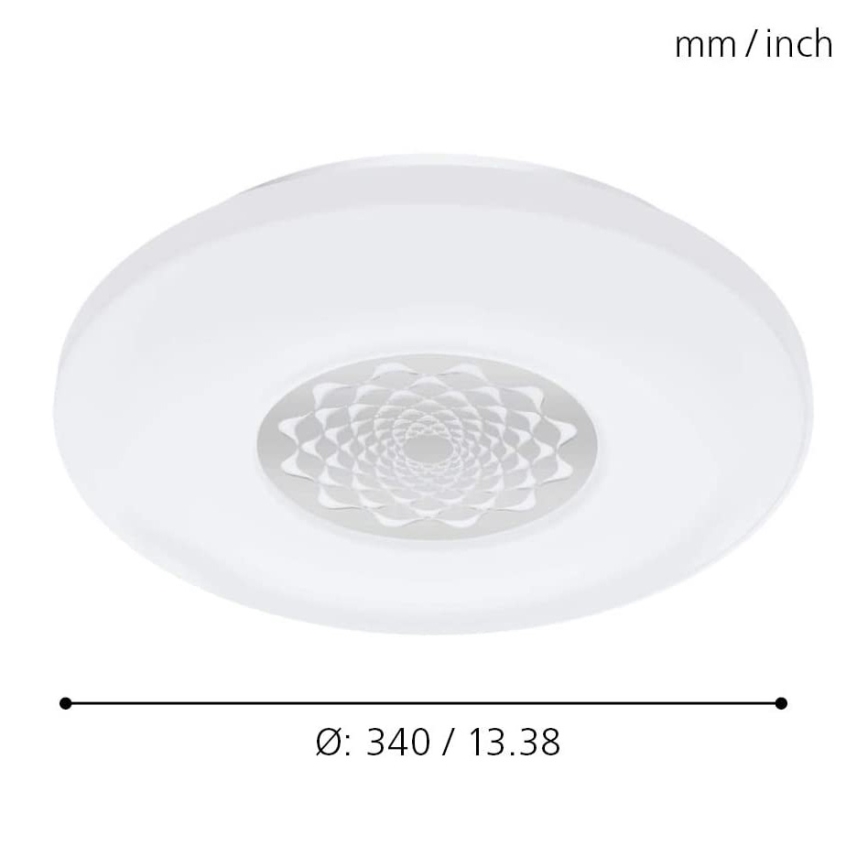 Eglo 33248 - Plafonnier LED RGBW dimmable CAPASSO-C LED/17W/230V 2700–6500K Ø 34 cm