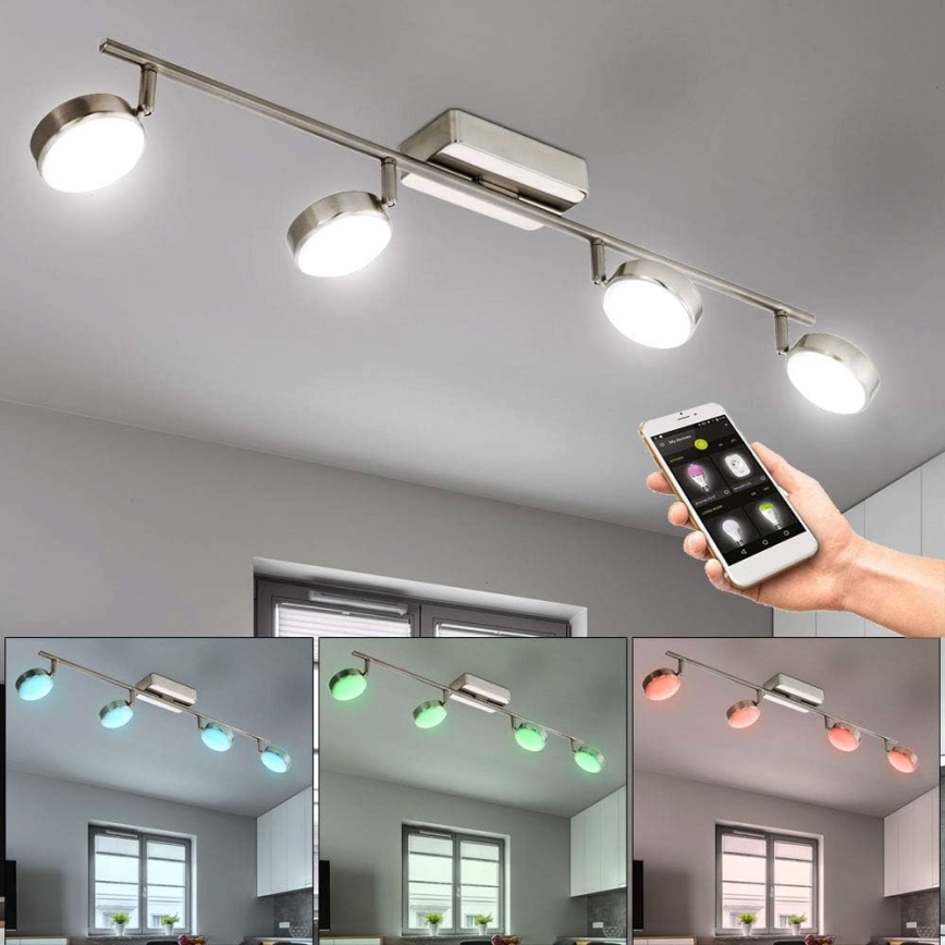 Eglo 33274 - Spot RGBW à intensité variable CORROPOLI-C 4xLED/5W/230V