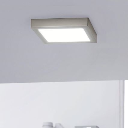 Eglo 33319 - LED RGBW dimbare plafondlamp FUEVA-C LED/15,6W/230V 2700-6500K 22,5x22,5 cm mat chroom