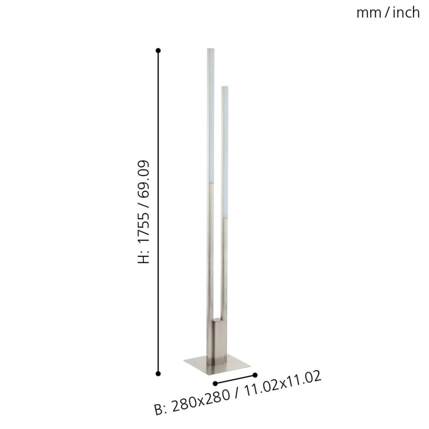 Eglo 33323 - Lampadaire dimmable LED RGBW FRAIOLI-C LED/34W/230V 2700-6500K chrome mat