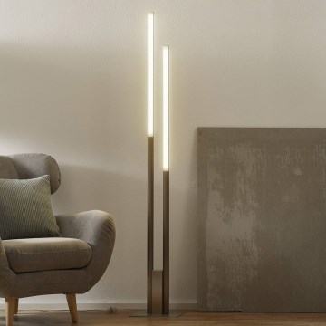 Eglo 33323 - LED RGBW Dimbare staande lamp FRAIOLI-C 2xLED/17W/230V 2700-6500K mat chroom