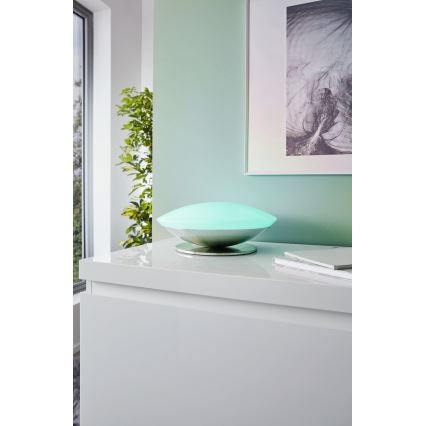 Eglo 33324 - FRATTINA-C LED RGBW dimbare tafellamp 1xLED/18W/230V mat chroom