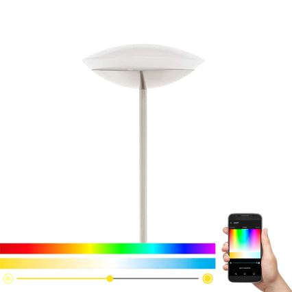 Eglo 33325 - Lampadaire dimmable LED RGBW FRATTINA-C, LED/18W/230V, chrome mat