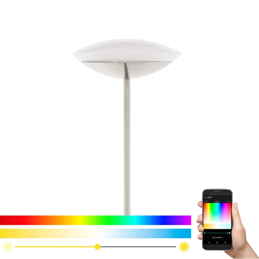 Eglo 33325 - Lampadaire dimmable LED RGBW FRATTINA-C, LED/18W/230V, chrome mat