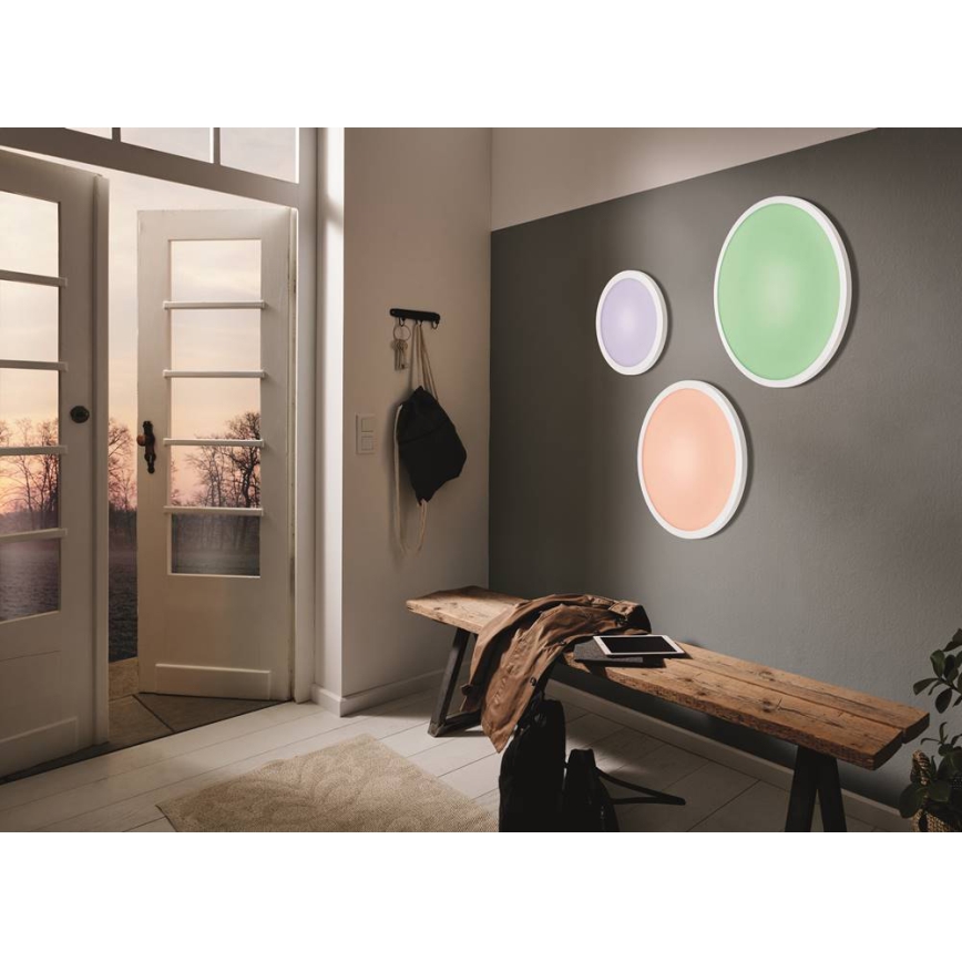 Eglo 33341 - LED RGBW Dimbare plafondlamp SARSINA-C LED/16W/230V 2700-6500K Ø 30 cm + afstandsbediening