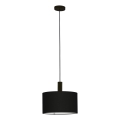 Eglo 33354 - Suspension sur câble AMANI 1xE27/60W/230V Ø 38 cm noir