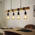 Eglo 33378 - LED Hanglamp aan een koord TOWNSHEND 4xE27/4W/230V 2200K beige/zwart