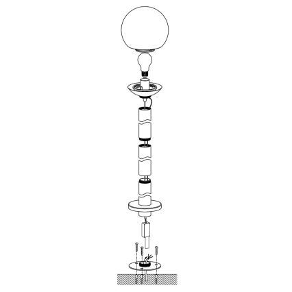 Eglo 33566 - Lampe d'extérieur LED dimmable NISIA-C 1xE27/9W/230V 980 mm IP44