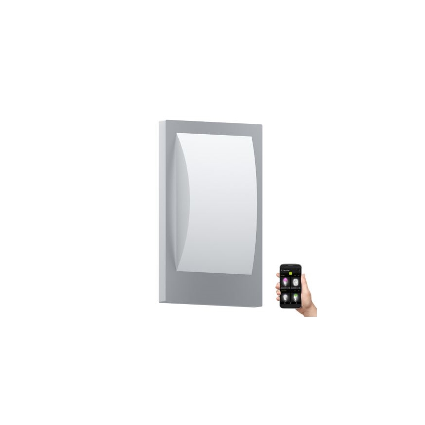Eglo 33569 - LED buitenwandlamp VERRES-C 1xE27/9W/230V IP44 mat chroom