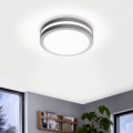 Eglo 33572 - dimbare LED-plafondlamp voor de badkamer LOCANA-C LED/14W/230V IP44 zilver