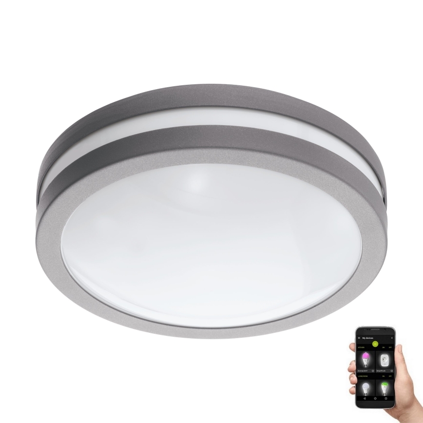 Eglo 33572 - dimbare LED-plafondlamp voor de badkamer LOCANA-C LED/14W/230V IP44 zilver