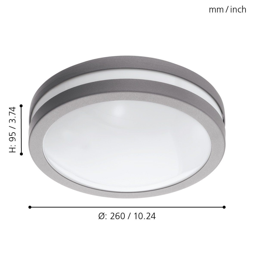 Eglo 33572 - dimbare LED-plafondlamp voor de badkamer LOCANA-C LED/14W/230V IP44 zilver
