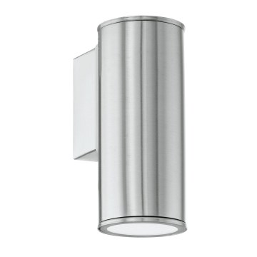 Eglo 33581 - LED RGBW dimbare buitenwandlamp RIGA 1xGU10/5W/230V 2700-6500K IP44 mat chroom